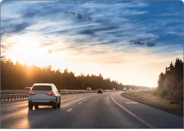 Car on the road