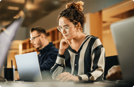 Girl Doing A Online Registration